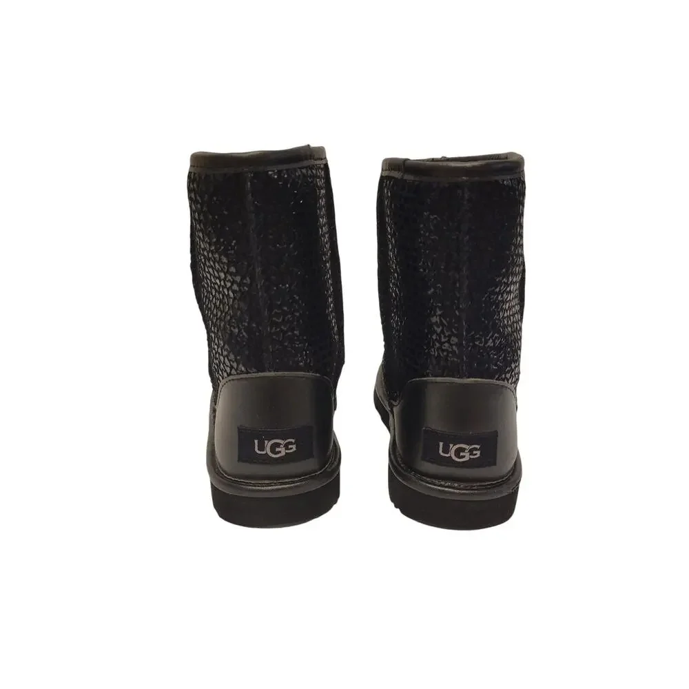 Girls Ugg's Girls Kids' Classic II Gel Hearts Black 2